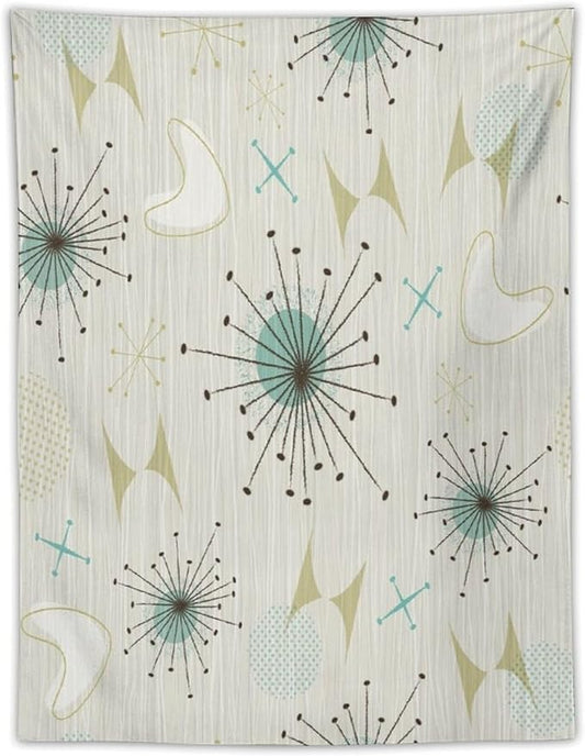 ICMOLYYENLO Boho Medieval Cat Tapestry, Abstract Atomic Starburst Geometric Aesthetic Art Wall Hanging For Bedroom Living Room Dormitory 50x60 Inches-Ruum Studio Home