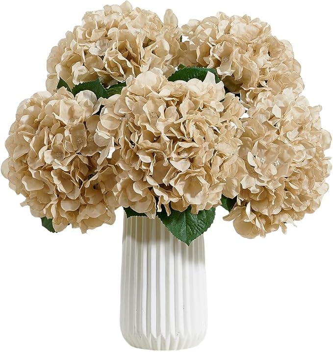 8pcs Fake Flowers Silk Hydrangea Artificial Flowers Bouquets Faux Hydrangea Stems for Home Table Centerpieces Wedding Party Decoration-Ruum Studio Home
