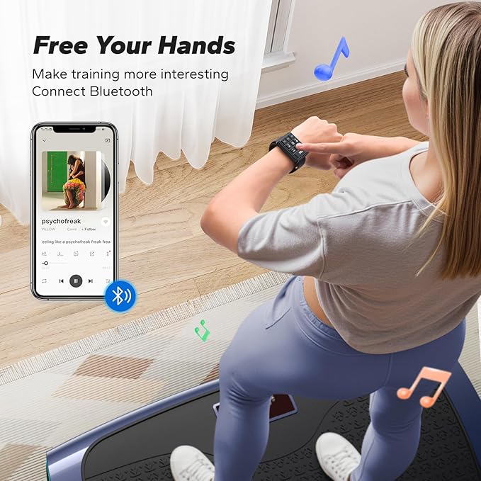 MERACH Vibration Plate Exercise Machine, 3D & 4D Vibration Plate with 2 Tension Ropes LED Display, Whole Body Vibration Platform for Women Men, Exercise Equipment for Home-Ruum Studio Home