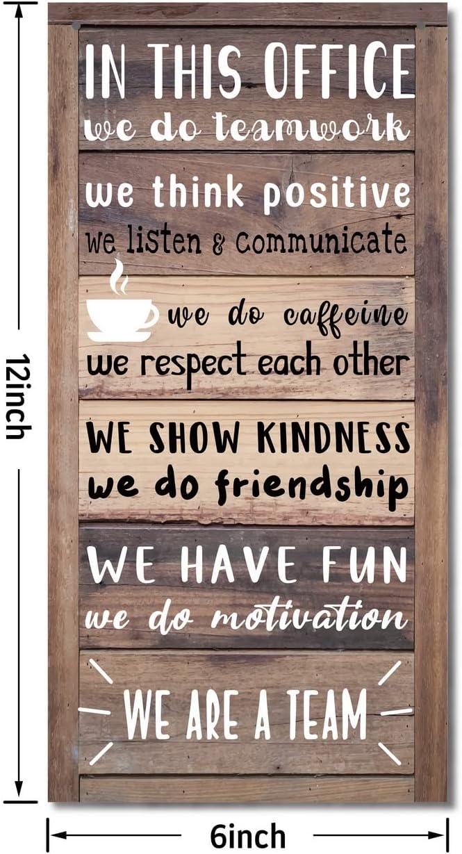 We Are A Team Office Signs Decor, Hanging Wood Sign Office Decoration, Motivational Quotes Wall Décor, Human Resources Offices Wall Decoration, Team Gift, Gift for Leader-Ruum Studio Home