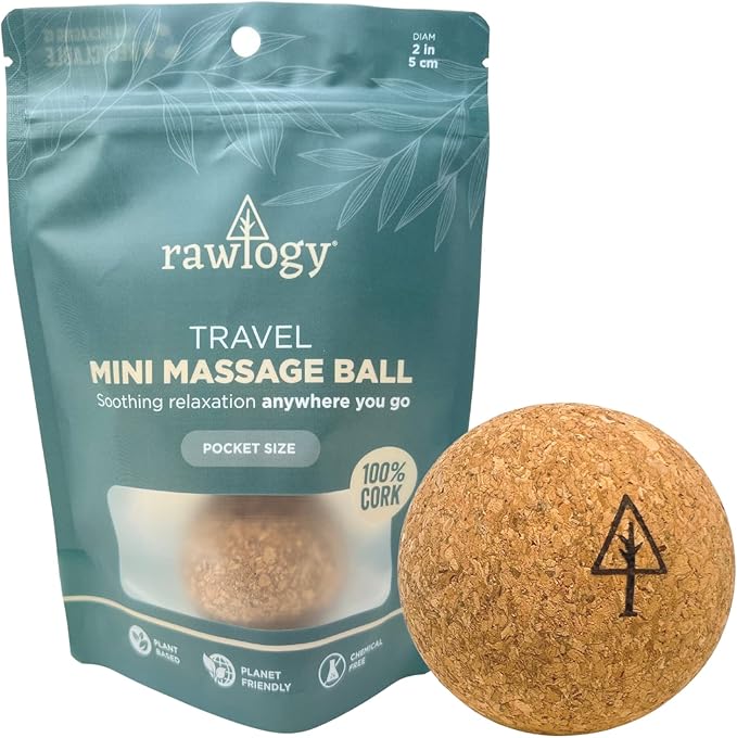 Travel Cork Massage Ball | Lightweight, Sustainable Alternative to Lacrosse Ball for Muscle Pain Relief (1.9 Inch (Pack of 1), Sanded Cork)-Ruum Studio Home