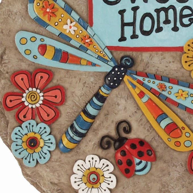 Spoontiques - Garden Décor - Home Sweet Dragonfly Stepping Stone - Decorative Stone for Garden-Ruum Studio Home
