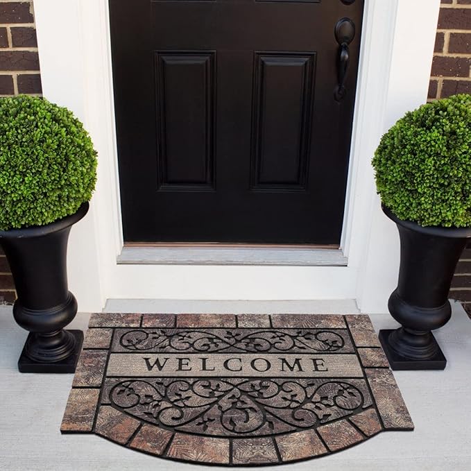 Thick Welcome Mats Outdoor, 24 * 36" Large Front Door Mat Entrance, Durable Welcome Mat for Front Door, Heavy Duty No Slip Rubber Outdoor Mats for Home Entrance-Ruum Studio Home