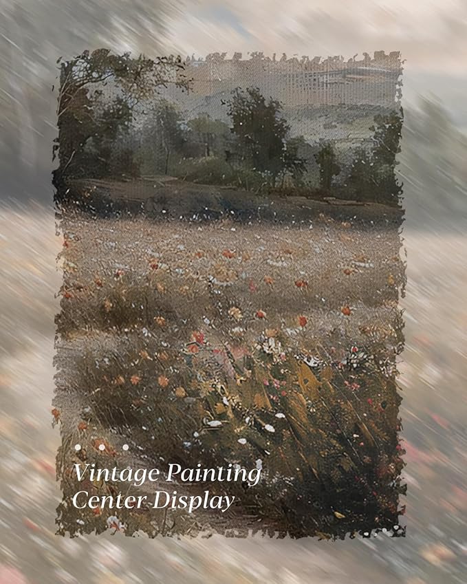 HUARCEY Gold Framed Vintage Wall Art for Living Room, Flowers Painting Prints Shelf Decor for Kitchen, Landscape Bedroom Wall Art, Christmas Gifts for Friends or Family (Flowers Path - 8"x10")-Ruum Studio Home