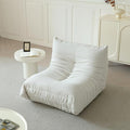 Luxury Sofa Couch Chair, Lazy Floor Seating, Fireside Bean Bag Chair, Ergonomic Tatami Sofa Lounger for Living Room, Bedroom, Office, Single Seat, White-Ruum Studio Home