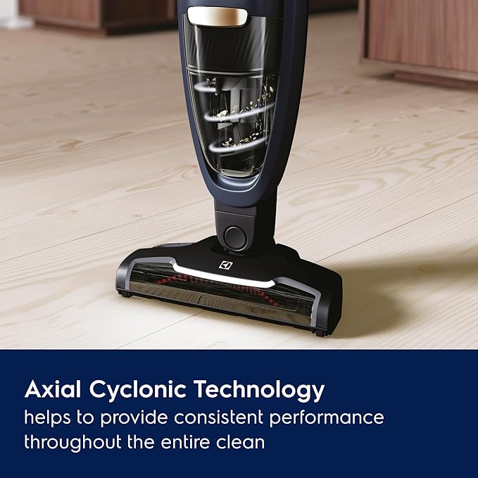 Electrolux WellQ7 Cordless 2-in-1 Vacuum with High Suction Power and 5-Step Filtration System, 50-Minute Run Time, 2 Power Modes, Denim Blue-Ruum Studio Home