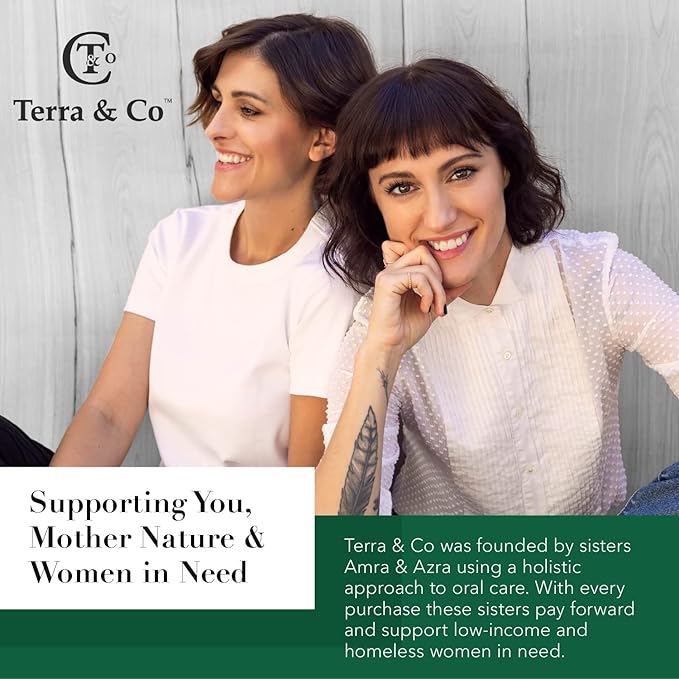 Terra & Co. Brilliant Black Hydroxyapatite Toothpaste for Whitening Teeth – USA-Made - Natural Remineralizing Toothpaste, Fluoride-Free, Vegan, SLS-Free, Low Abrasion – Mint, 3.4 oz-Ruum Studio Home