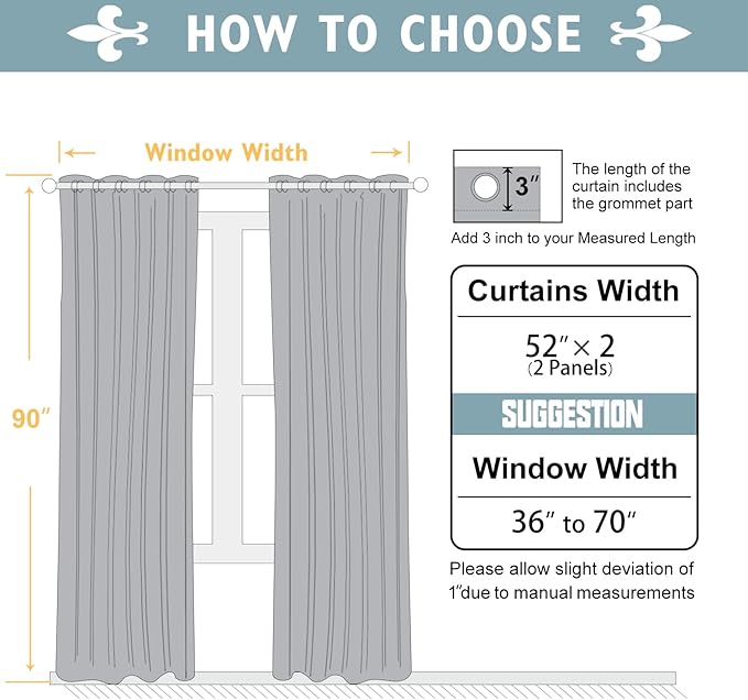 ChrisDowa Room Darkening Curtains 90 Inches Long 2 Panels Set for Living Room, Grommet Thermal Insulated Blackout Curtains for Bedroom (Cappuccino, 52 x 90 Inch)-Ruum Studio Home