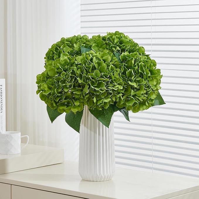 8pcs Fake Flowers Silk Hydrangea Artificial Flowers Bouquets Faux Hydrangea Stems for Home Table Centerpieces Wedding Party Decoration-Ruum Studio Home