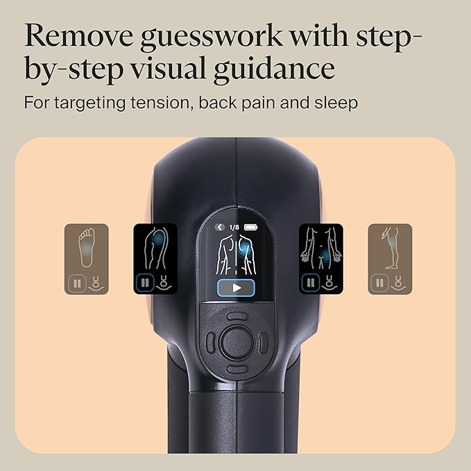 TheraGun Sense by Therabody - Deep Tissue Massage Gun with Preloaded Routines for Stress Relief, Pain Relief & Muscle Soreness in Neck, Back, Leg, Knee, and Shoulder (Black)-Ruum Studio Home