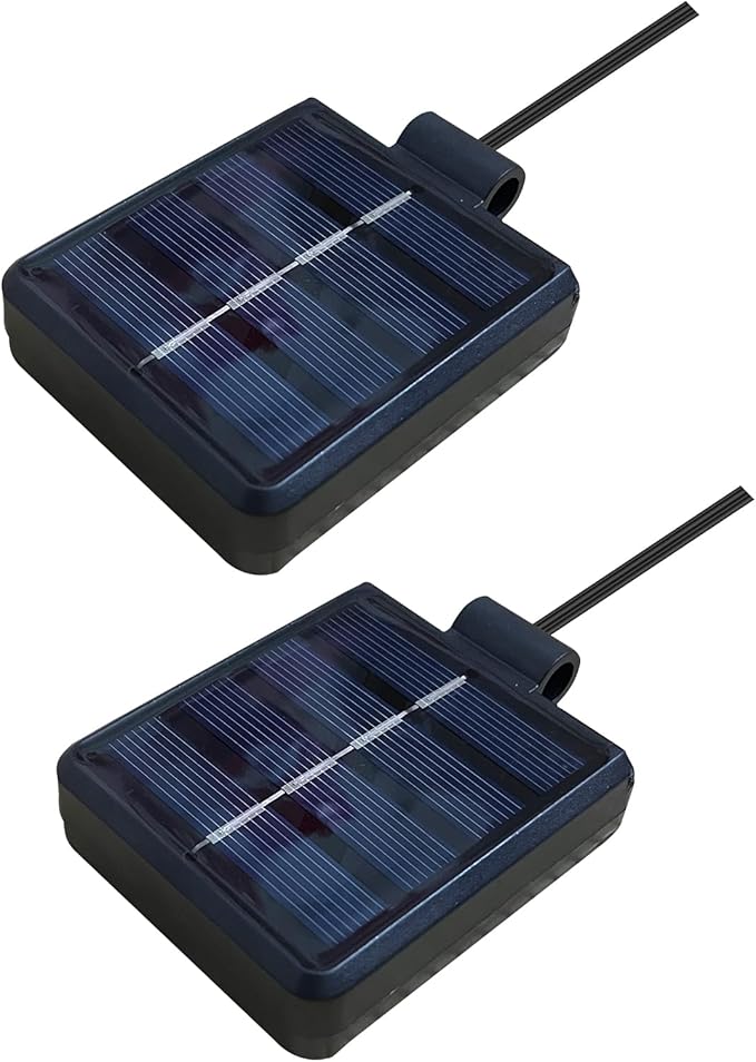 Solar Lantern Light Replacement Top ,LED Solar Panel Lantern Lid Lights Replacement Part for Outdoor Flower DIY Solar Flower Lights Garden Patio Decor (Square 2 pcs)-Ruum Studio Home