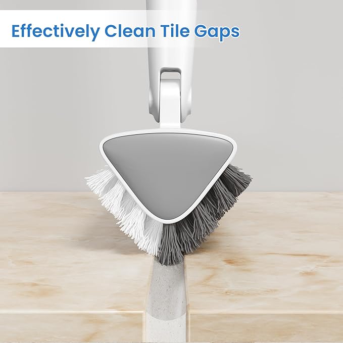 Floor Scrub Brush and Grout Brush with Long Handle–Deck Brushes for Scrubbing Heavy Duty, Stiff Bristles for Outdoor, Patio, Shower, Garage, Tile and Concrete Floor Cleaning 55 inches-Ruum Studio Home