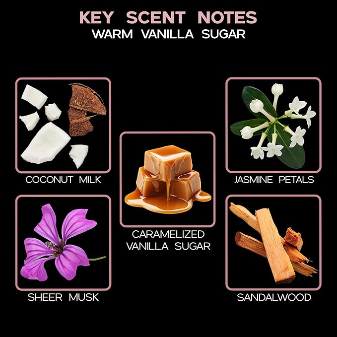 LOVSPA Reed Diffuser Set, Warm Vanilla Sugar Scented Oil Diffuser with Sticks, Home Fragrance Accessories for Bathroom Shelf Decor, Aroma Diffusers for Home or Office Fall Decor, USA Made-Ruum Studio Home