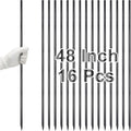 VVOKGO Rebar Stakes 48 Inch 16-Pack Concrete Form Stakes Heavy Duty Straight Ground Anchors, 3/8" Diameter Metal Steel Spikes with Chisel Point End for Plant Support, Garden Border,Landscape Edging-Ruum Studio Home