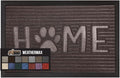 GORILLA GRIP 100% Waterproof All-Season WeatherMax Doormat, 47x35, US Designed Natural Rubber, Stain and Fade Resistant, Low Profile Indoor Outdoor Door Mats, Easy Clean Patio Mat, Espresso Home Paw-Ruum Studio Home
