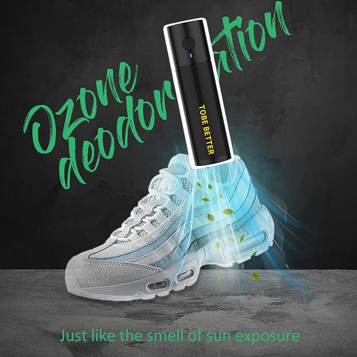 Shoe Deodorizer Rechargeable Ozone Tech Eliminates Odors in All Footwear, Auto Shut-Off Durable Dryer-Style Freshener-Ruum Studio Home