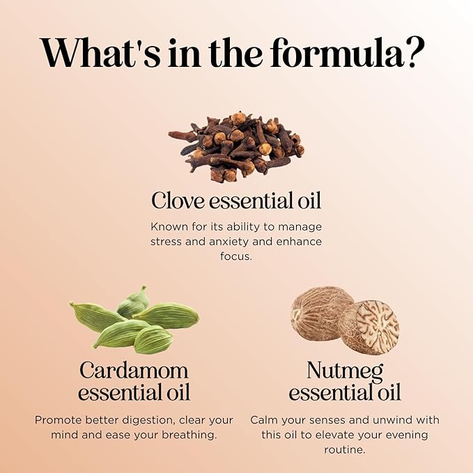 Vanilla Essential Oil Blend for Diffusers - Vanilla Spice Aromatherapy Essential Oil for Diffusers Baths Candles Soaps & DIYs Made with 100% Pure Oils Nutmeg Cinnamon Cardamom & Clove-Ruum Studio Home
