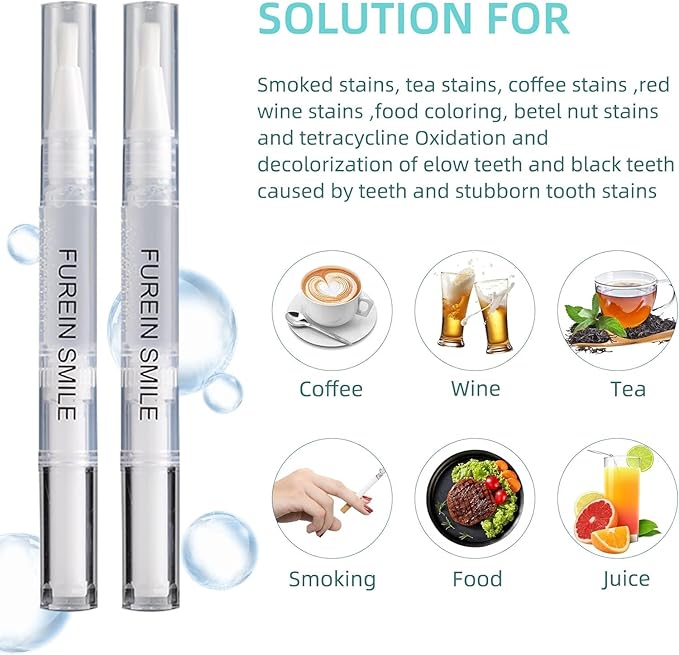 Teeth Whitening Pen 5 Pens 50+ Whitening Treatments -Removes Years of Stains 35% Carbamide Peroxide Tooth Whitener Brush Gel Pen-Ruum Studio Home