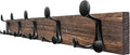 SKOLOO 30-Inch Wood Burnt Coat Rack Wall Mount with 5 Triple Hooks - Ideal for Family Entrances, Classrooms, and Pet Supplies Storage - Perfect Coat Hooks for Wall-Ruum Studio Home