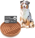 The Slowdown Bowl Silicone Slow Feeder for Dogs & Puppies, Slow Eating Modern Lick Mat Design, Reduces Gulping, Fits 2 Cups 7.5” Across x 1.5” Tall, Mealtime Challenge, Medium-Terracotta-Ruum Studio Home