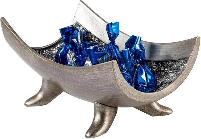 Creative Scents Schonwerk Silver Centerpiece Bowl - Coffee Table Decor - Centerpiece Table Decorations for Dining Room Living Room or Entry Table - Decorative Bowl - Best Wedding/Birthday Gift-Ruum Studio Home