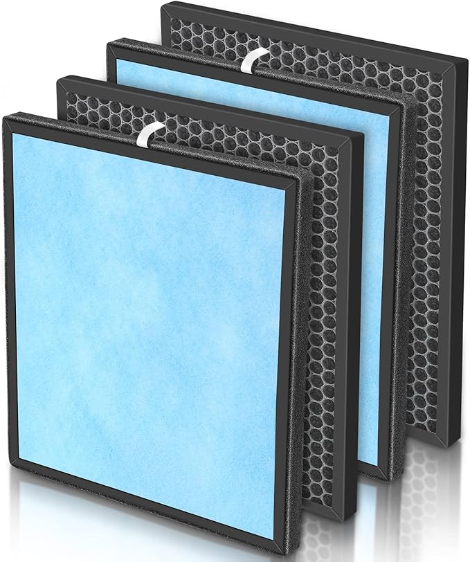 2 Set HSP001 Filter Replacements for HSP001 Smart True HEPA Air Purifier, 4 Stage Filtration of Fine Pre-Filter, Activated Carbon, Cold Catalyst and H13 True HEPA Filter-Ruum Studio Home