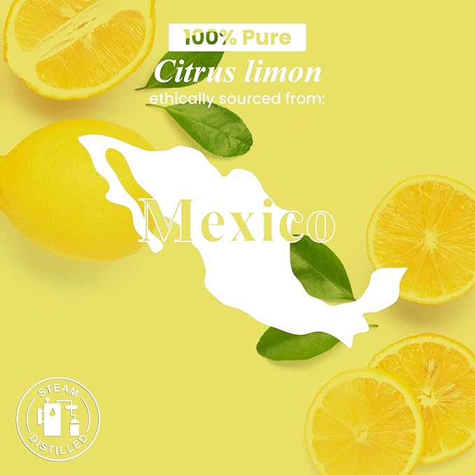 Handcraft Blends Organic Lemon Essential Oil – 1 Fl Oz – 100% Pure and Natural – Premium Grade Essential Oil for Diffuser and Aromatherapy-Ruum Studio Home