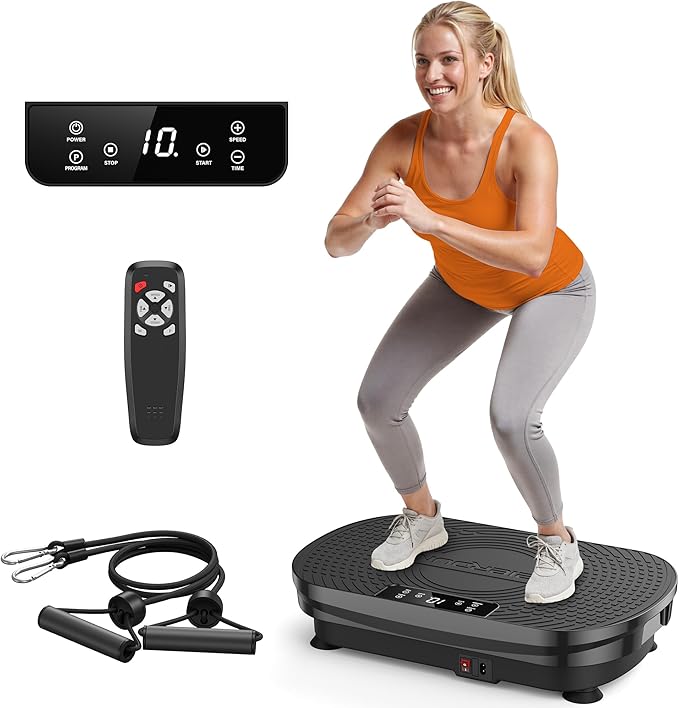 FEIERDUN Vibration Plate Exercise Machine, Vibration Plate for Lymphatic Drainage, Power Plate Vibration Platform for Weight Loss, Toning & Wellness-Ruum Studio Home