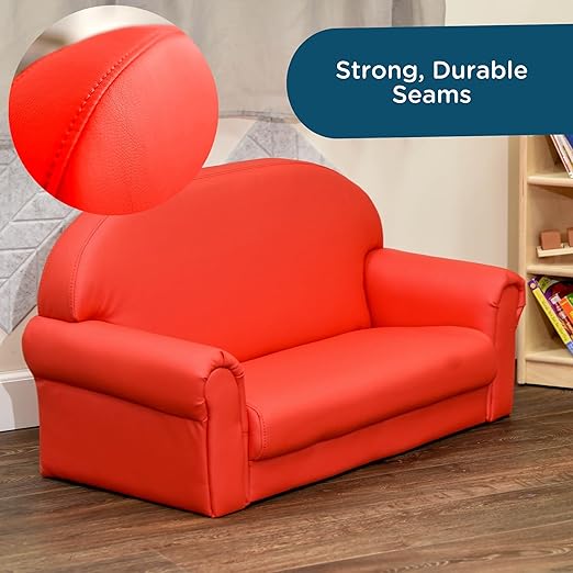 Children's Factory As We Grow Toddler Sofa, Flexible Seating for Daycare or Preschool, Kids Reading Couch, Playroom Furniture, Red-Ruum Studio Home
