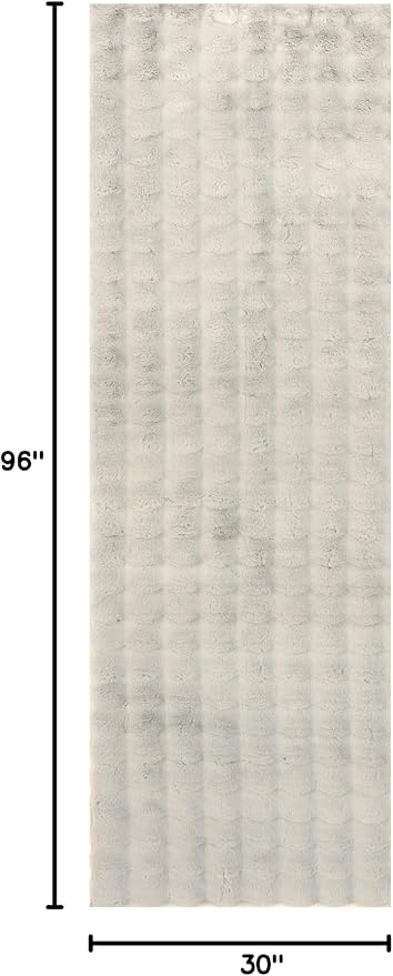 nuLOOM 2'6" x 8' Cozy Plush Area Rug, Machine Washable, Non-Slip, Soft Fluffy Shag Carpet for Living Room Bedroom Kids Room Nursery Home Decor, Jeni Grey-Ruum Studio Home