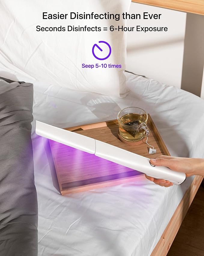 UV Light Sanitizer Wand, Portable UVC Light Disinfector Lamp Chargable Foldable UV Wand for Home Hotel Travel with 20 UV-C LED Beads-Ruum Studio Home