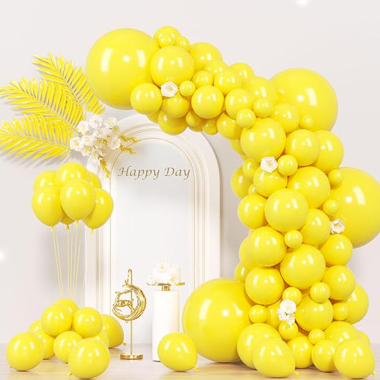 130pcs Yellow Balloons Different Sizes 18" 12" 10" 5" Party Latex Balloons for Boys Girls Birthday Baby Shower Gender Reveal Wedding Sunflower Party Decorations-Ruum Studio Home