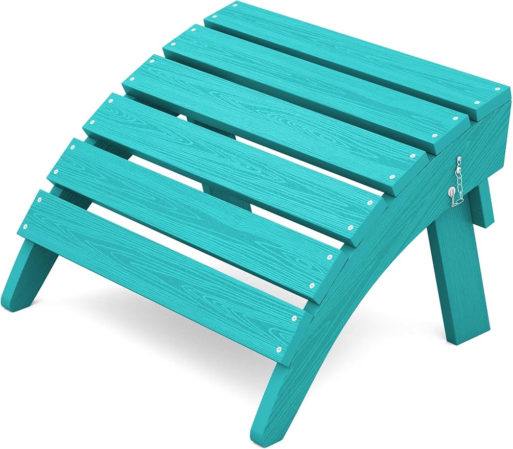 KINGYES Folding Adirondack Ottoman for Adirondack Chair, Aruba-Ruum Studio Home