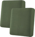 H.VERSAILTEX Super Stretch Individual Seat Cushion Covers Sofa Covers Couch Cushion Covers Slipcover Sets Thick Jacquard Textured Twill Fabric (2 Piece Medium Sofa Cushion Covers, Bronze Green)-Ruum Studio Home