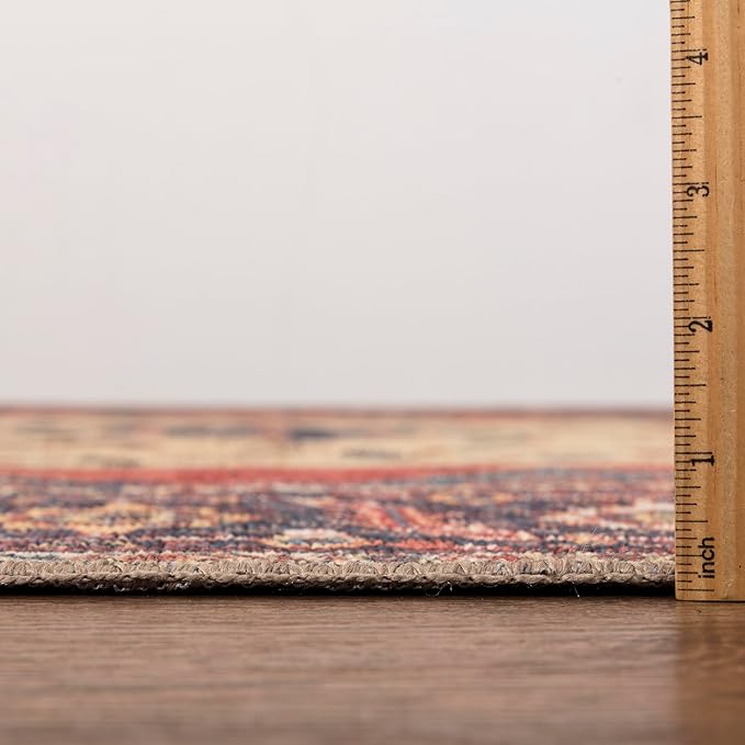 Keen Home Design 9x12 Rug - Machine Washable Area Rug with Non-Slip Backing, Ideal for Living Room, Dining Room, Bedroom - Vintage, Easy Clean, Durable, Low Pile Rug - (9' x 12')-Ruum Studio Home