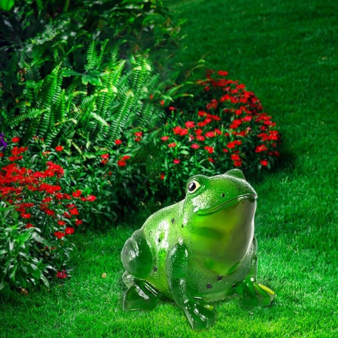 TIJNN Solar Frog Lights Deck Decorative Lighting Statue Lawn Patio Backyard Outdoor Garden Decoration Housewarming Gift-Ruum Studio Home