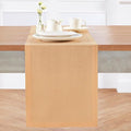 Solino Home Linen Peach Table Runner 48 Inches - 100% Pure Linen Short Table Runner 14 x 48 Inch Ideal for Dresser and Coffee Tables - Fete-Ruum Studio Home
