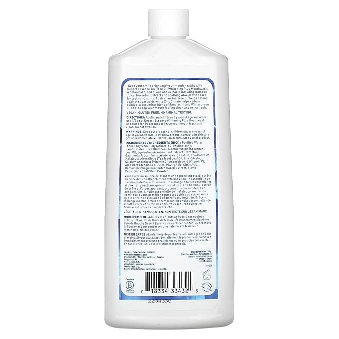 Desert Essence Mouthwash, Tea Tree Whitening Mint, 16 Fluid Ounce-Ruum Studio Home