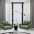 Oversized Accent Chair Set of 2 for Living Room Chairs Reading Arm Chair Comfy Modern Single Sofa Side Chairs with Metal Legs & Soft Cushion for Bedroom, Balcony,Waiting Room (Polyester, Moss Green)-Ruum Studio Home