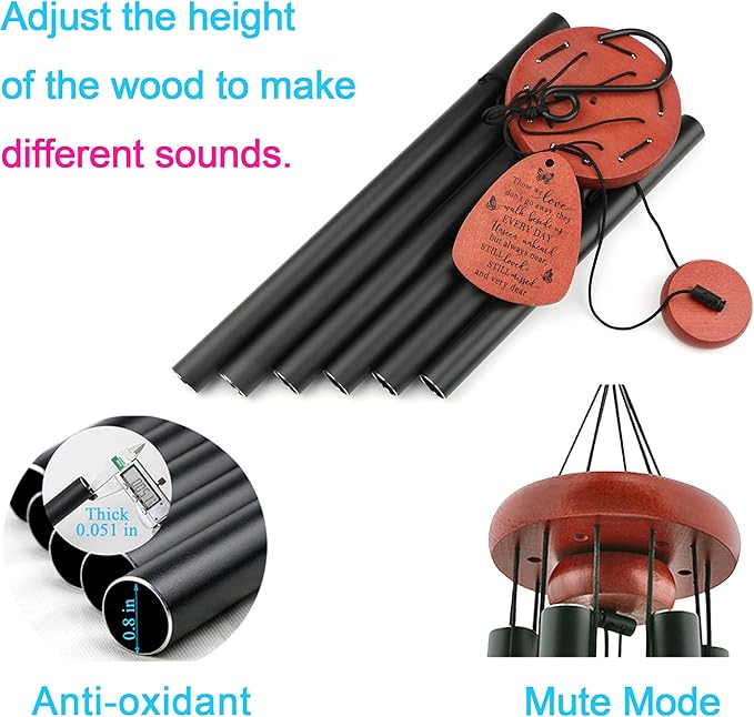 Memgift Wind Chimes for Outside Sympathy Wind Chimes for Loss of Loved One Memorial Gifts for Loss of Mother Father Daughter Sister Son Garden Yard Home Decor Keepsake Those We Love-Ruum Studio Home