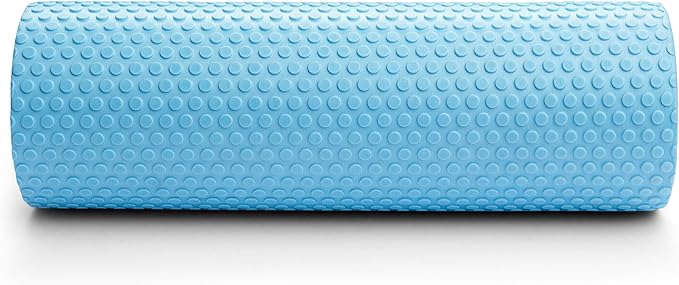 11.8 Inch Medium Density Foam Massage Roller - Light Blue Trigger Point Massage Roller for Deep Tissue Excercise, Massage and Recovery by GolgiStim-Ruum Studio Home