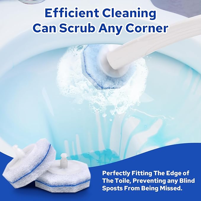 Cecailin® 60pcs Disposable Toilet Brush. Bathroom Cleaning. Disposable Bowl Cleaners Compatible with Most Toilet Brushes-Ruum Studio Home