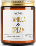 AOOVOO Vanilla Cream Candles - 9 oz Scented Candles, Aromatherapy Candle, Soy Candle for Home Scented-Ruum Studio Home