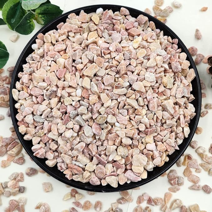 5LB Succulent and Cactus Gravel Pebbles, 1/5 Inch Natural Decorative Polished Stones, River Rocks for Plants, Vases, Aquariums, Terrarium and Outdoor Gardening,Peach-Ruum Studio Home