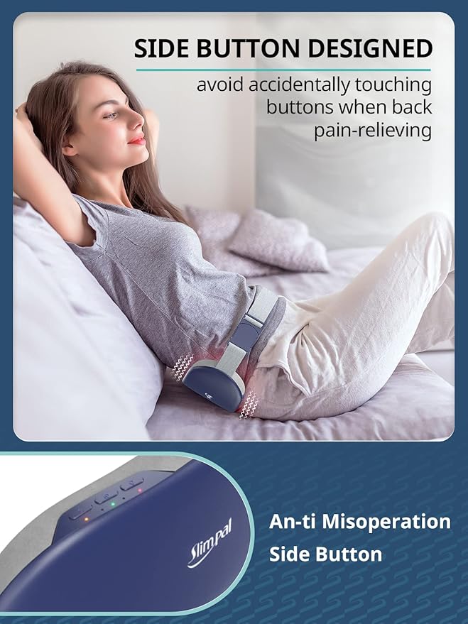 Slimpal Heating Pad for Period Cramps, Plus-Sized Portable Electric Heating Pad, Menstrual Cordless Heat Belt Back, Belly, Waist Pain Relief, Long-Lasting Battery, Gift for Her Girl Women, Dark Blue-Ruum Studio Home
