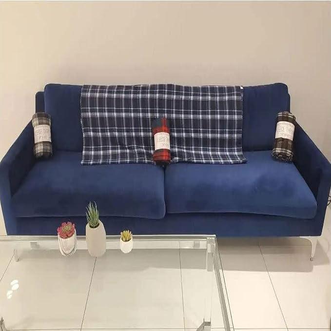 50x60 Throw Blankets, Plaid Fleece Throw Blankets for Bedroom, Couch, Livingroom, Chair, Pets, Outdoors-Ruum Studio Home