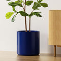 LE TAUCI 12 Inch Pots for Plants, Ceramic Large Plant Pot for Indoor Plants, Mid-Century Modern Flower Planter Pots with Drainage Hole and Removable Plug, Round Planter Pot, Sapphire Blue-Ruum Studio Home