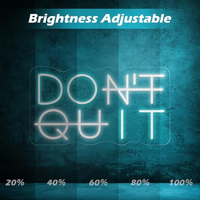 Don't Quit LED Neon Sign for Wall Decor, DO IT Neon Lights Party Decorations, USB Powered Switch LED Neon Lights Adjustable for Office, Gym, Man Cave, Gamer Room Decor-Ruum Studio Home