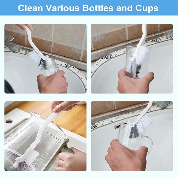 11Pcs Crevice Cleaning Brush Set, Hard Bristle Cleaning Supplies for Kitchen, Bathroom, Corner, Grout, Sink, Cup, Teapot, Bottle, Blender-Ruum Studio Home