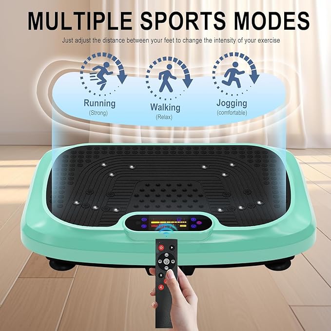 HOTWAVE Vibration Plate Exercise Machine for Lymphatic Drainage, Power Vibrating Plates Platform for Weight Loss - Whole Body Shaker Vibration Plate Machine Home Gym Shaping Fitness Workout-Ruum Studio Home